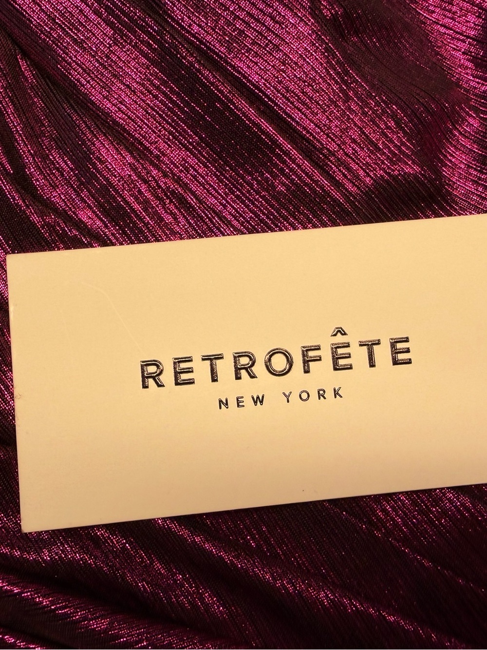 Retrofête Iris Metallic Lamé Gown | Purple Gold | Size M | NWT